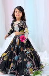 OC 203 Heavy Chinon Silk With Digital Print Lahenga With Choli Dupatta Girls Wear Kids Bulk Orders In India